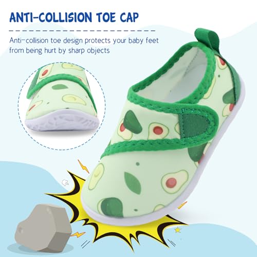 Image of LeIsfIt Toddler Water Shoes Boys Girls Barefoot Aqua Socks Kids Breathable Quick-Dry Swim Shoes for Beach Pool Surf