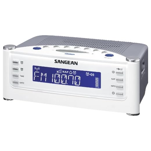 Sangean RCR-22 Atomic Clock with FM-RDS / AM / Aux-in Digital Tuning Clock Radio