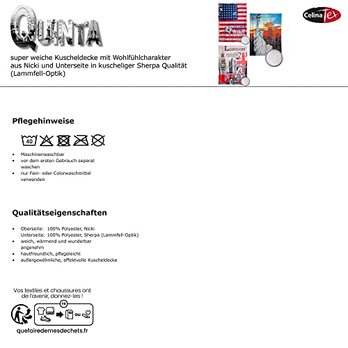 CelinaTex, Coperta con Stampa “Quinta USA” 150 x