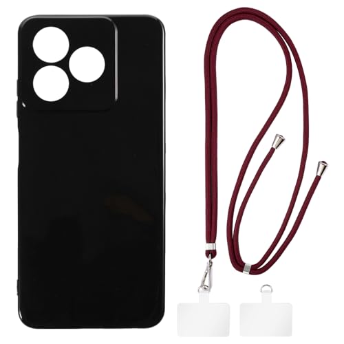 Shantime �P�[�X�ƃN���X�{�f�B�X�g���b�v�Z�b�g Blackview Wave 8 �Ƃ̌݊������� �g�уJ�o�[�Ƌ����o�b�N���t�������\�l�b�N�X�g���b�v�����2���̃p�b�`�t��(�u���b�N + ���b�h)