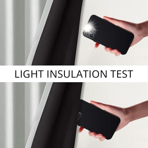 Image of Cloth Fusion 100% Blackout Door Curtains 9 Feet Long Set of 2 with Blackout Lining, Double Layer Room Darkening Parda with Stainless Steel Grommets for Home Decor (9x4 Feet, Silver White)