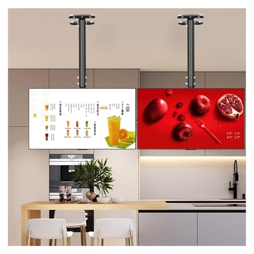 Support TV de plafond rotatif en acier robuste pour écran géant charge max 176 LB - 4