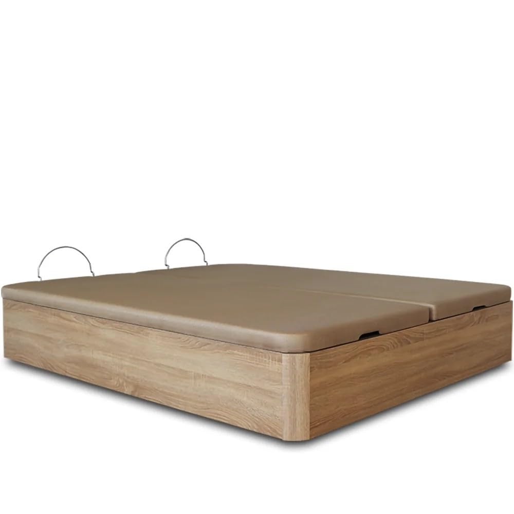 Ventadecolchones - Canapé Abatible de Madera Cambrian - Gran Capacidad - Grosor del cajón 30 mm - Tapa Transpirable - 200 x 200 cm (2 uds. 100x200cm)