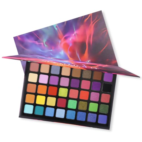 BUTBU Paletas de Sombras de Ojos, 40 Colores Paletas de Sombras de Ojos Profesionales, 40 Sombras Ultra Pigmentada, Larga Duración, Fórmula Vegana, para Looks Cotidianos o únicos