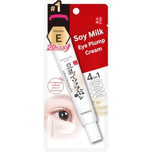 Hoshisu Sana Nameraka Honpo Soy Milk Eye Plump Cream (20 g) – Hydrating Eye Moisturizer – Made...