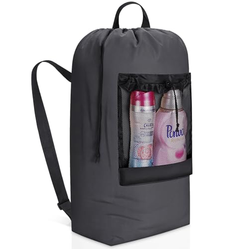Lifewit Laundry Bag Backpack Travel, 90L, Gray