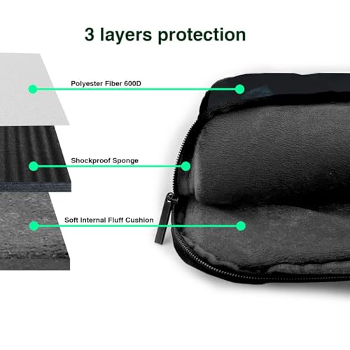 Porte-document ordinateur 13 pouces noir anti-rayures pour portable