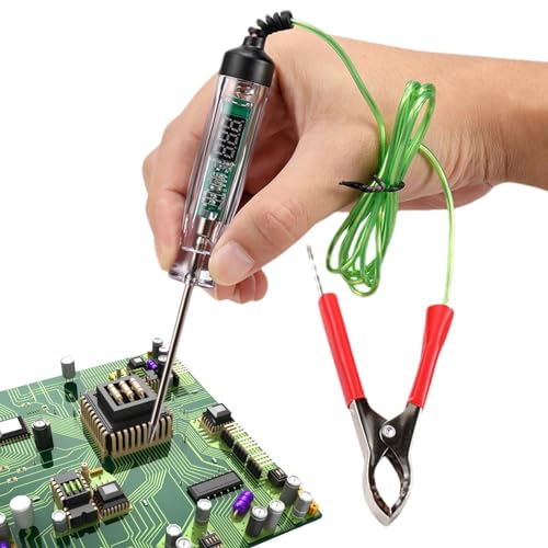 1/4セットテストライト - デジタルLED回路テスター | 自動車電気回路導通テスター、回路テスター自動車プローブ、懐中電灯、車両用デジタル電圧表示付き