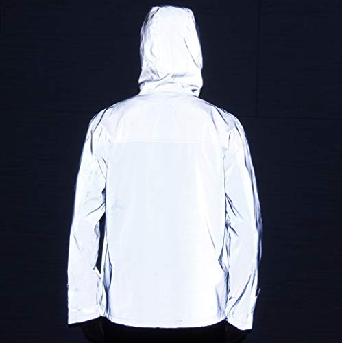 LZLRUN Mens Fully Reflective Jacket Outdoor Windbreaker Running Cycling Coat2