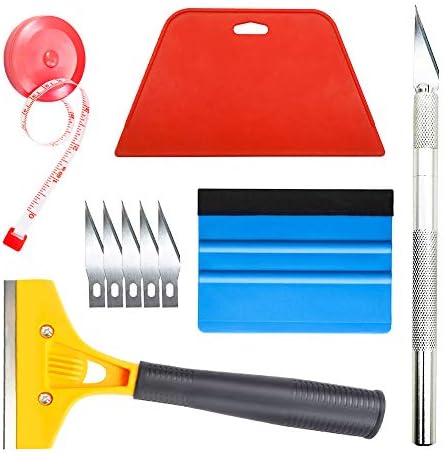 tiptopcarbon Wallpaper Smoothing Tool with 8 Inch Scraper for Contact Paper Adhesive Vinyl 10pcs/Pack