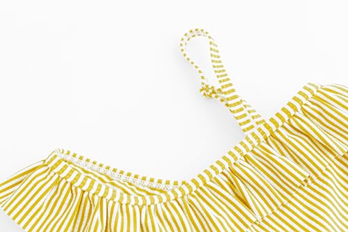 Image of LIZENS Girls Two Piece Swimwear Ruffle Trim 2-12Years Flounce Striped Beach Bathing Suit