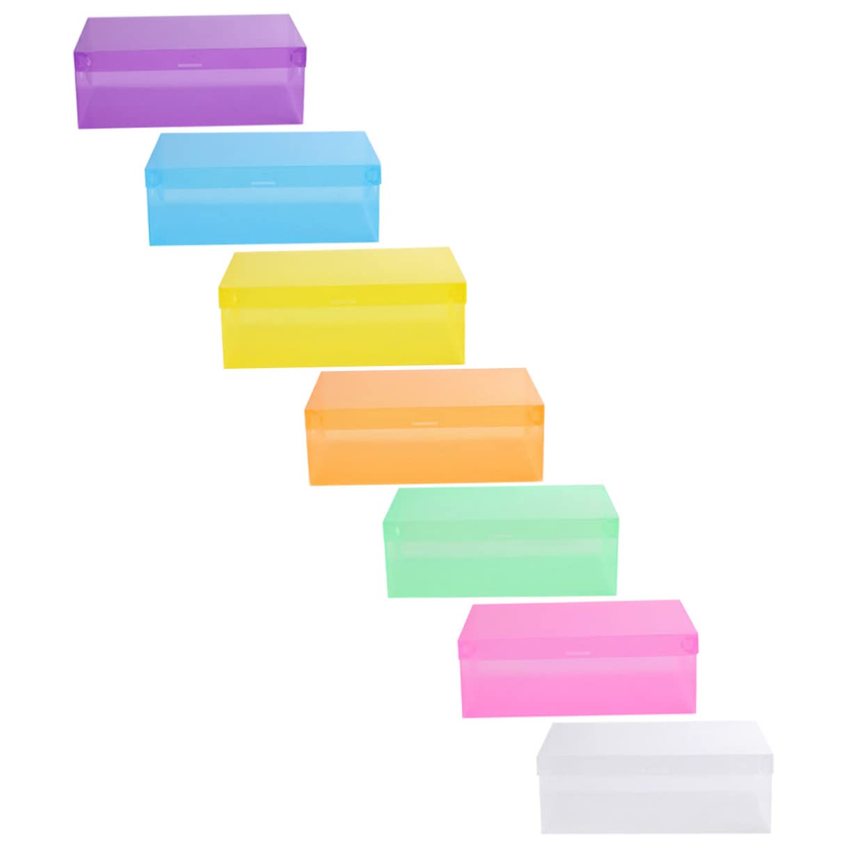 Ciieeo 7piezas Caja De Almacenamiento De Zapatos De Plástico Transparente Apilable Y Plegable Organizadores Versátiles para Calzado Contenedores De Zapatos Prácticos Y Funcionales