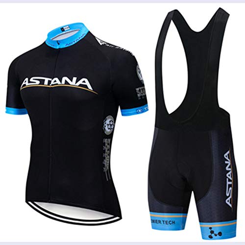 NA Homme Maillots Cyclisme Tenue, Pro Vélo Equipe Manche Courtes Vetement Sport, Cuissards Cyclisme avec 9D Gel Rembourrée.Respirant Séchage Rapide Fit Plein air/VTT/Sports,style2,XL