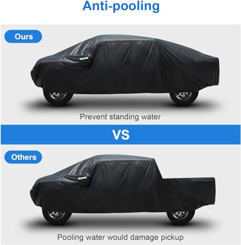 Image of Sailnovo Car Cover Waterproof All Weather,7 Layers Heavy Duty Outdoor Full Car Cover, Snowproof Rainproof Windproof Sun UV Protection (PE+Cotton, XXL Fit Length Up to 250 inch, Max Cab Length 154 inch)