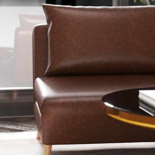Sillón plegable cómodo marrón miniatura 6