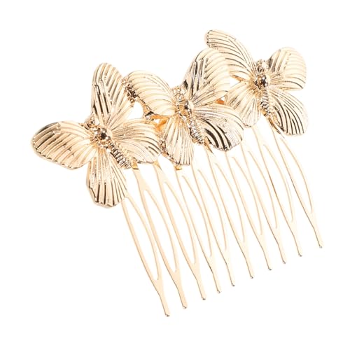 CIYODO 蝴蝶?古合金ヘアコーム レトロスル髪飾り ブライダルヘッド 結婚式用ファッションアクセサリー メタル製スリング用ヘアクリップ
