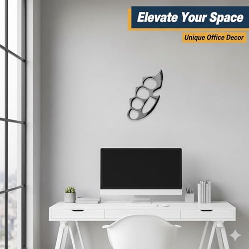 Image of Knuckle Wall Decal Sticker | 3D Metal Design for Home Wall Decoration, Car Door, Bike & Laptop | Self Adhesive, Rustproof, Durable