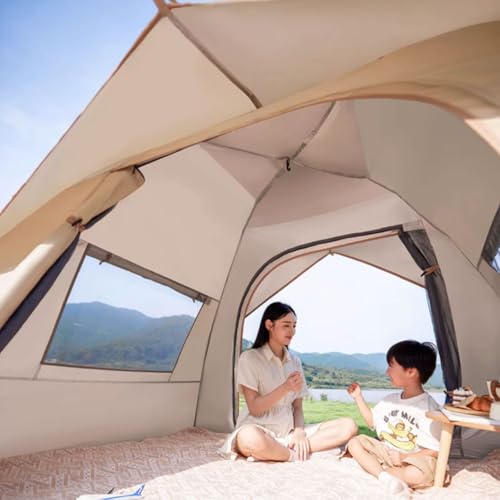 Carpa automática para camping doble puerta portátil miniatura 6