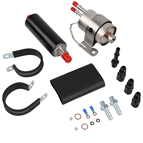 Gsl392 Inline Fuel Pump & Fuel Filter Regulator 58 Psi External 255Lph High Pressure Efi Fuel Pump Kit Replacement For 400-939 Gsl392-400-939 #TOP1