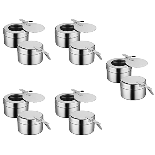 DOITOOL Pacote 10 Porta-Combustível De Aço Inoxidável Porta-Combustível Para Chafing Tampa Porta-Com