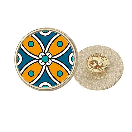 Broche dorée style marocain avec motif fleur, l'éclat du métal ciselé