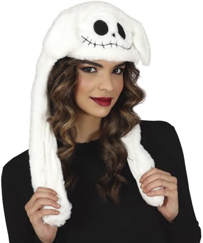 FIESTAS GUIRCA | Chapeau Fantôme en Peluche avec Mouvement (Taille Unique) - Accessoire de Costume pour Halloween et Fêtes d'Horreur - Adulte Unisexe - Blanc FIESTAS GUIRCA | Chapeau Fantôme en Peluche avec Mouvement (Taille Unique) - Accessoire de Costume pour Halloween et Fêtes d'Horreur - Adulte Unisexe - Blanc