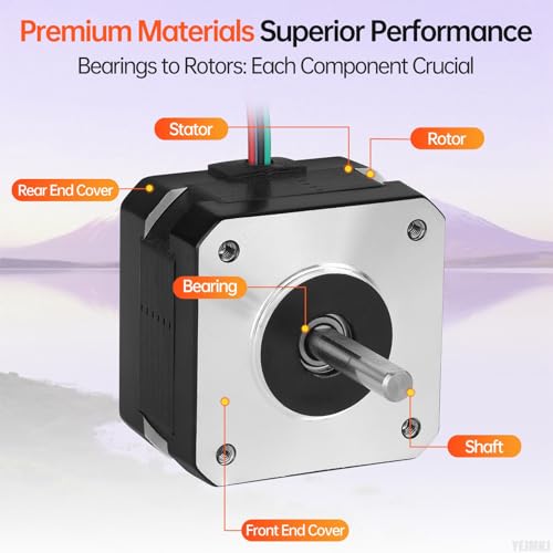 Nema 17 moteur pas à pas bipolaire élimine les pertes de pas sur robot et CNC