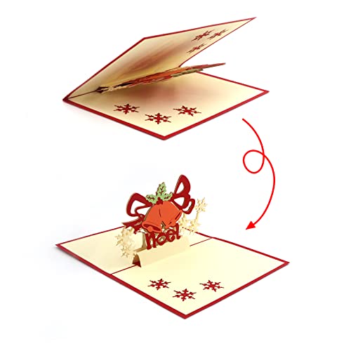 Tarjetas de Navidad 3D caladas con sobres para felicitación 3