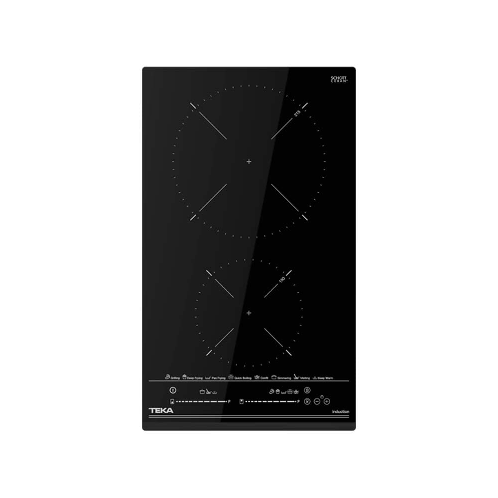 Teka IZC 32600 MST - Placa Modular de Inducción de 30 cm, Control Táctil MultiSlider, 2 Zonas de Cocinado, 8 Funciones, Función Power Plus, Color Cristal Negro