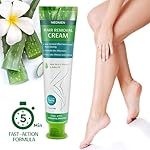 Hair Removal Cream for Men & Women : Painless Depilatory for Sensitive Skin & Intimate Areas, Moisturizing with Aloe Vera & Vitamin E, Safe for Face, Underarms, Bikini, Arms, Legs - Image 4