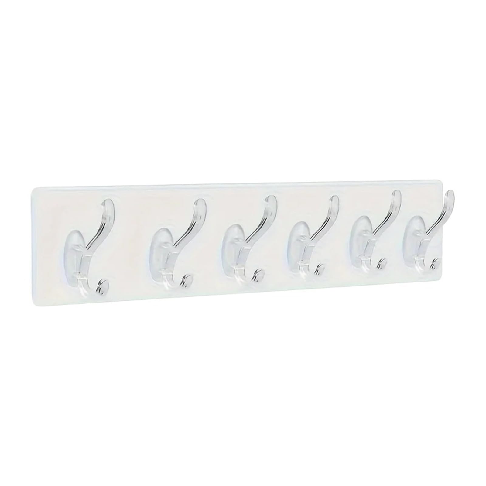 Zguouzantye 1Pcs 1Pc 6-Hook Transparent Adhesive Hooks Wall Hanger