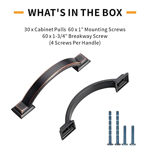 Aootoch 30 Pack 3 Inch Cabinet Pulls Oil Rubbed Bronze Cabinet Handles Drawer Pulls For Kitchen Cabinet Cupboard #TOP5