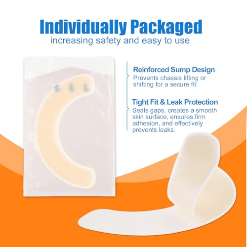 image for WHAMZ33 W 20 Pcs Hydrocolloid Ostomy Barrier Strips - Waterproof Skin 