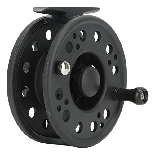 Moulinet de pêche à la mouche 7/8 plastique usiné précis pour lac et rivière noir