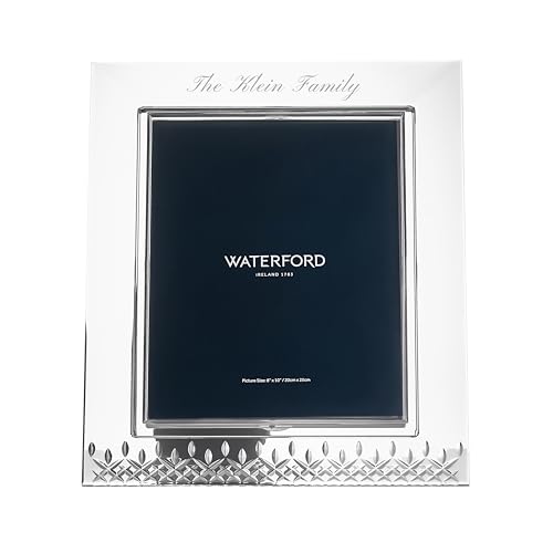 Waterford Personalized Lismore Essence 8x10 Frame Custom Engraved 8x10 Crystal Picture Frame for Wedding Anniversary Baby Photos