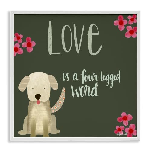 Animal Lover Humor for Dog Fans, 24 x 24 Inch Framed Giclée Print