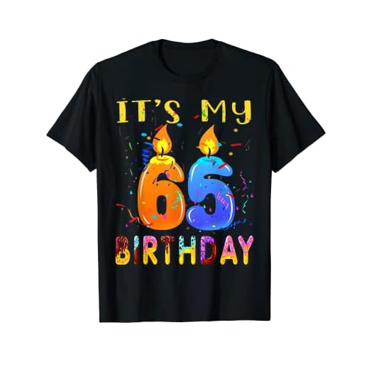 It's My 65th Birthday Sweet 65 Velas de cumpleaños años Camiseta