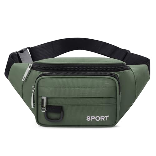 Bumbags for Ladies Bum Bag Fanny Waist Pack Dog Walking Bags Bumbag for Women Men Adjustable Belt for Outdoors (Green)