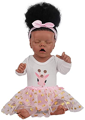 MWKL Nette Reborn Puppe Vollsilikon Körper Wiedergeburt Puppe 22 Zoll Lebensechte Realistische Badebare Reborn…