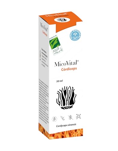 MicoVital® Córdiceps en Gotas - Mejora tu Vitalidad, Resistencia y Función Renal - Cordyceps Sinensis Líquido - Origen Ecológico y Vegano - 50 ml - 100% Natural