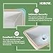 HOROW Undermount Bathroom Sink, 20x15 Inch Rectangle Bathroom Sink with Deep Basin, Anti-Splash Design, Overflow, Small Vanity Sink for Half and Full Bathroom