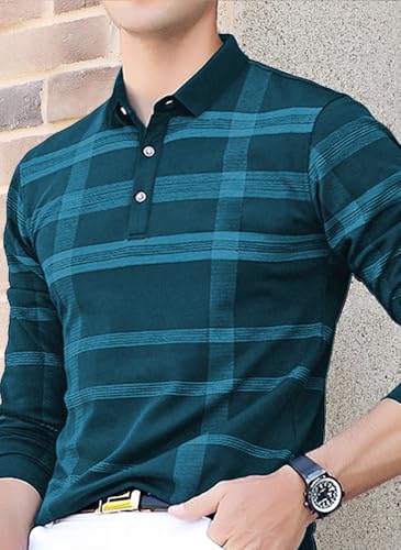 Image of Noble Monk Men's Polo Neck Full Sleeves T-Shirt | Causal Tshirt for Men