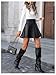 Verdusa Women's PU Leather A Line Skirt High Waisted Mini Skirts Formal Elegant Outfits Black Medium