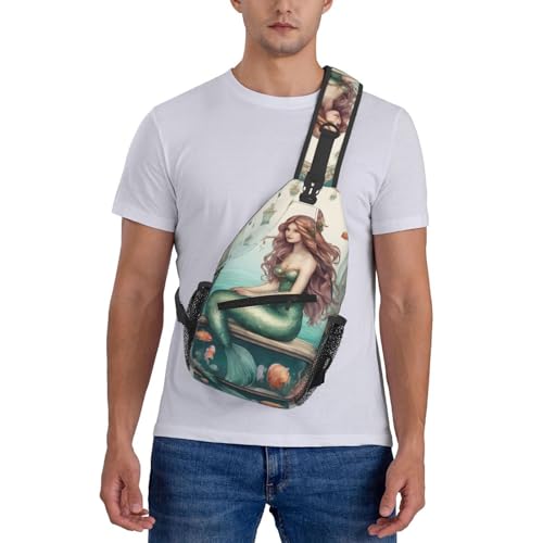 Mochila cruzada casual unisex Fairy Tale Mermaid03 miniatura 7