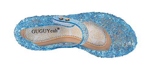 GUGUYeah Princess Costumes Jelly Flats Shoes, Cosplay Birthday Party Dress Up Sandals for Little Girls, Toddler or Kids2