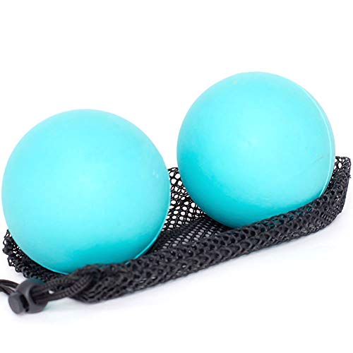 2pcs 1set Physical Therapy Yoga Massage Ball for Deep Tissue Massage Trigger Joints Point Therapy Myofascial Release (Sky Blue, 2.5inch)