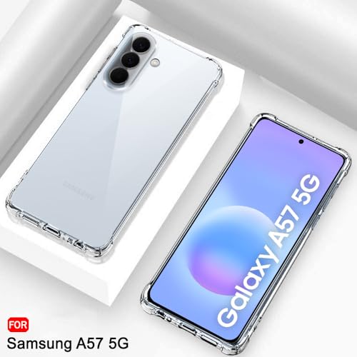 Image of TheGiftKart Back Cover for Samsung Galaxy A57 5G Case | Crystal Clear Soft Shockproof Case | Cushioned Edges for Ultimate Protection Galaxy A57 Back Cover (TPU, Transparent)