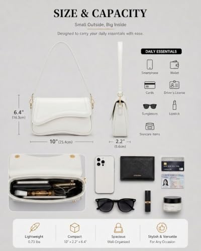 Image of Amszke Shoulder Bag for Women Y2K Crossbody Purse PU Leather Underarm Handbag 2 Adjustable Strap for Daily Commute Travel