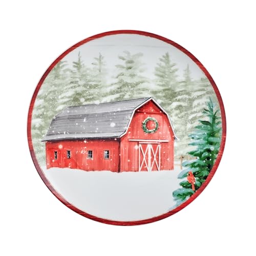 Mikasa Holiday Countryside Christmas Bone China Salad Plates, Set of 4, 9