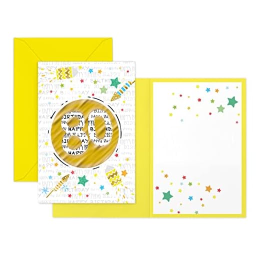 ARKRAFT Tarjeta de felicitación con número de oro (80 años)